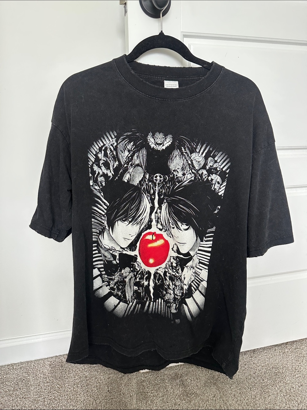 black graphic death note anime t-shirt
